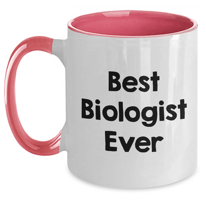 Funny Biologist Gifts - Best Biologist Ever Quote Two Tone Coffee Mug for Graduation, Gifts from Friends, Family, Coworkers to Biologists - The Buy Boom