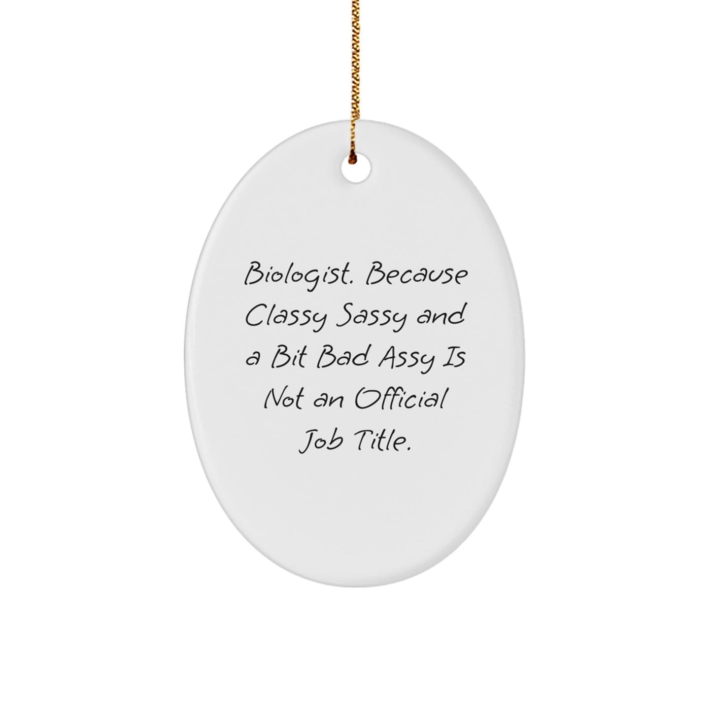 Funny Biologist Oval Ornament Gifts from Friends to Family - Unique Christmas Decoration Ideas for a Scientist's Home or Office - The Buy Boom