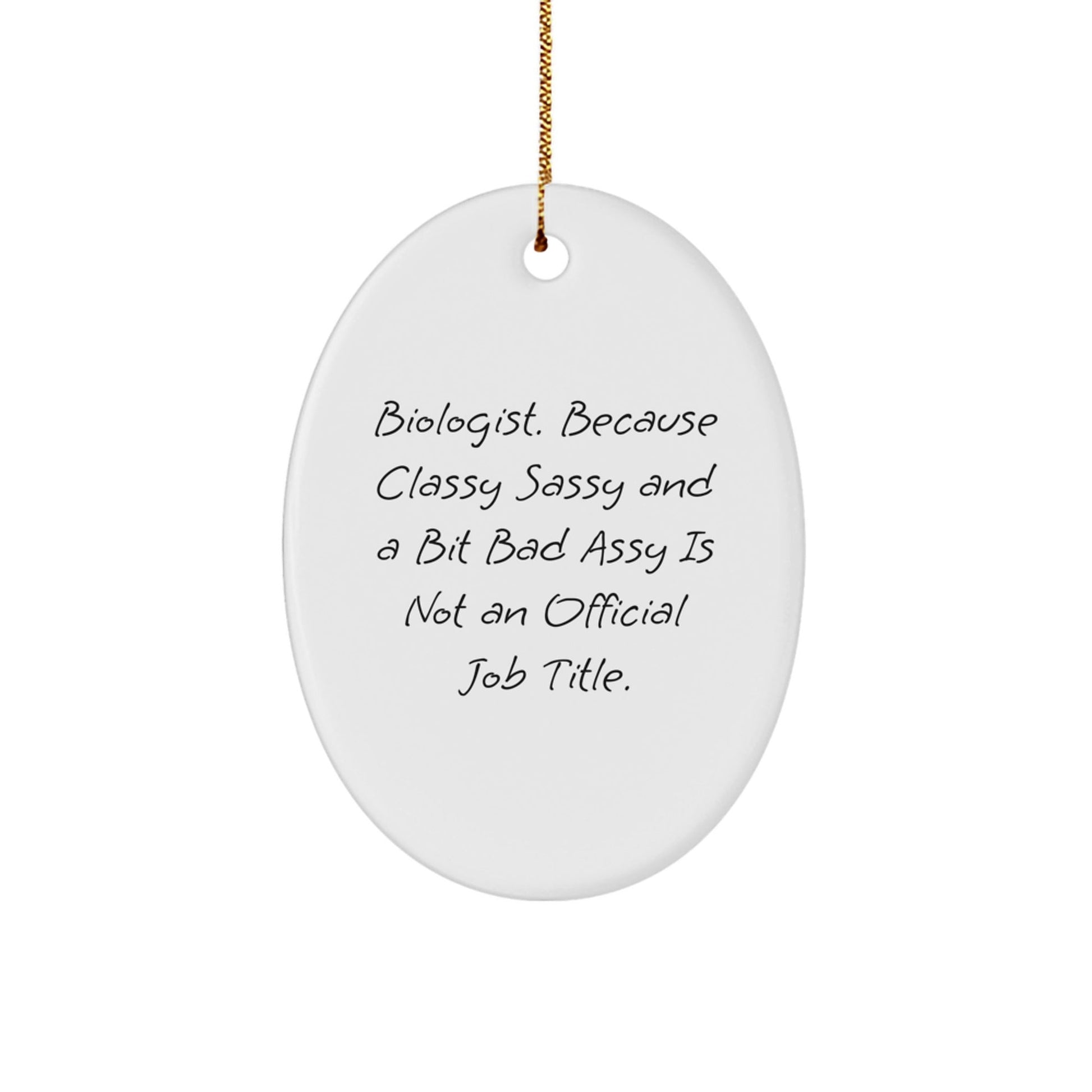 Funny Biologist Oval Ornament Gifts from Friends to Family - Unique Christmas Decoration Ideas for a Scientist's Home or Office - The Buy Boom