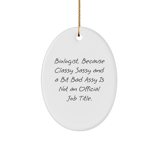 Funny Biologist Oval Ornament Gifts from Friends to Family - Unique Christmas Decoration Ideas for a Scientist's Home or Office - The Buy Boom