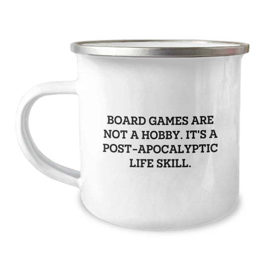 Funny Board Games Gifts from Friends - Camping Mug for Graduation - 'Board Games Are Not A Hobby' - The Buy Boom