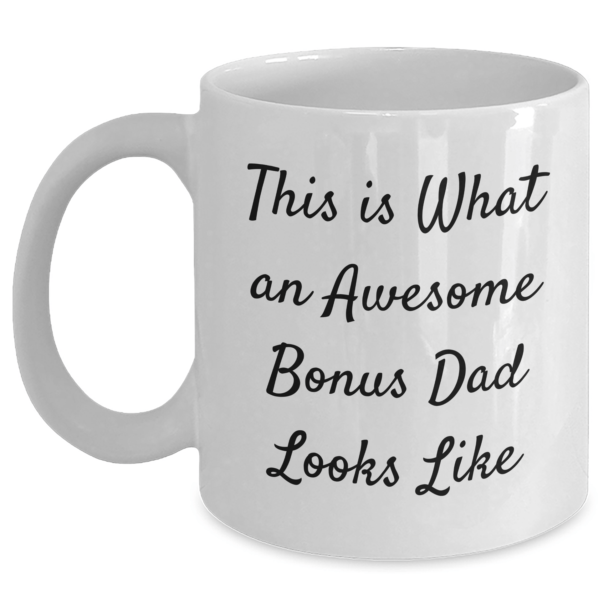 Funny Bonus Dad Gifts from Friends, Family, or Coworkers - 'This Is What An Awesome Bonus Dad Looks Like' White Coffee Mug for Father's Day - The Buy Boom