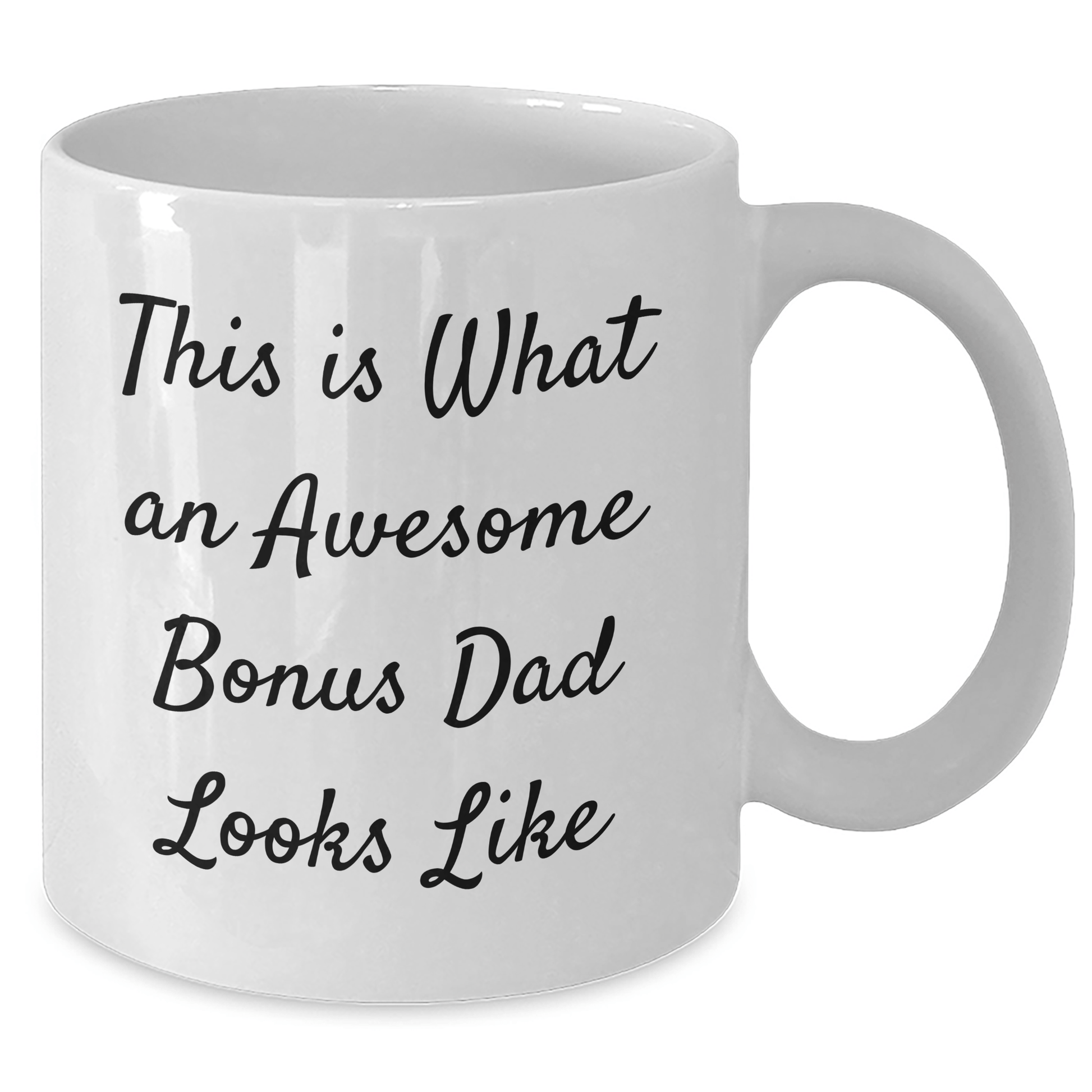 Funny Bonus Dad Gifts from Friends, Family, or Coworkers - 'This Is What An Awesome Bonus Dad Looks Like' White Coffee Mug for Father's Day - The Buy Boom