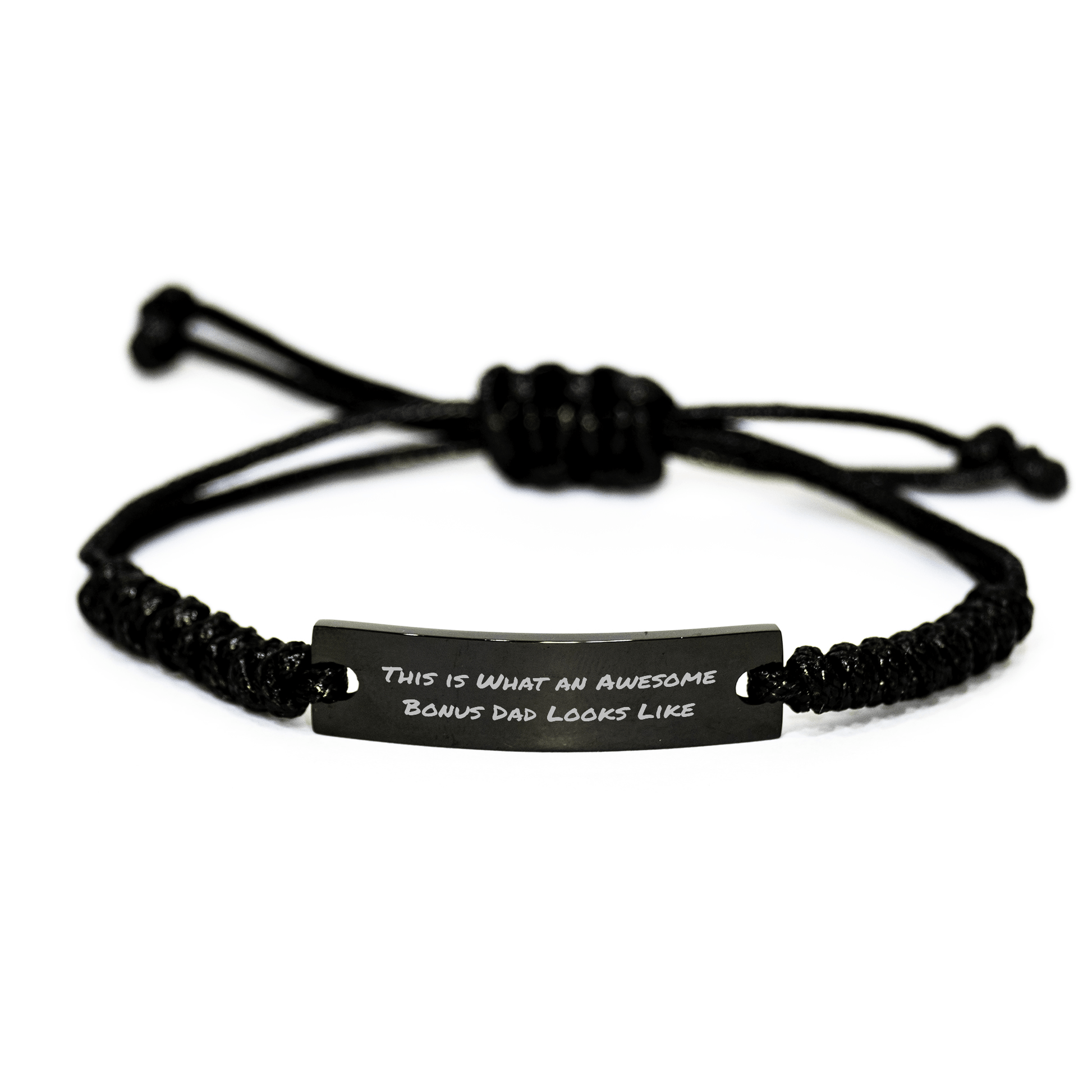 Funny Bonus Dad Gifts from Men to Awesome Bonus Dads - This Is What An Awesome Bonus Dad Looks Like Rope Bracelet for Father's Day - The Buy Boom