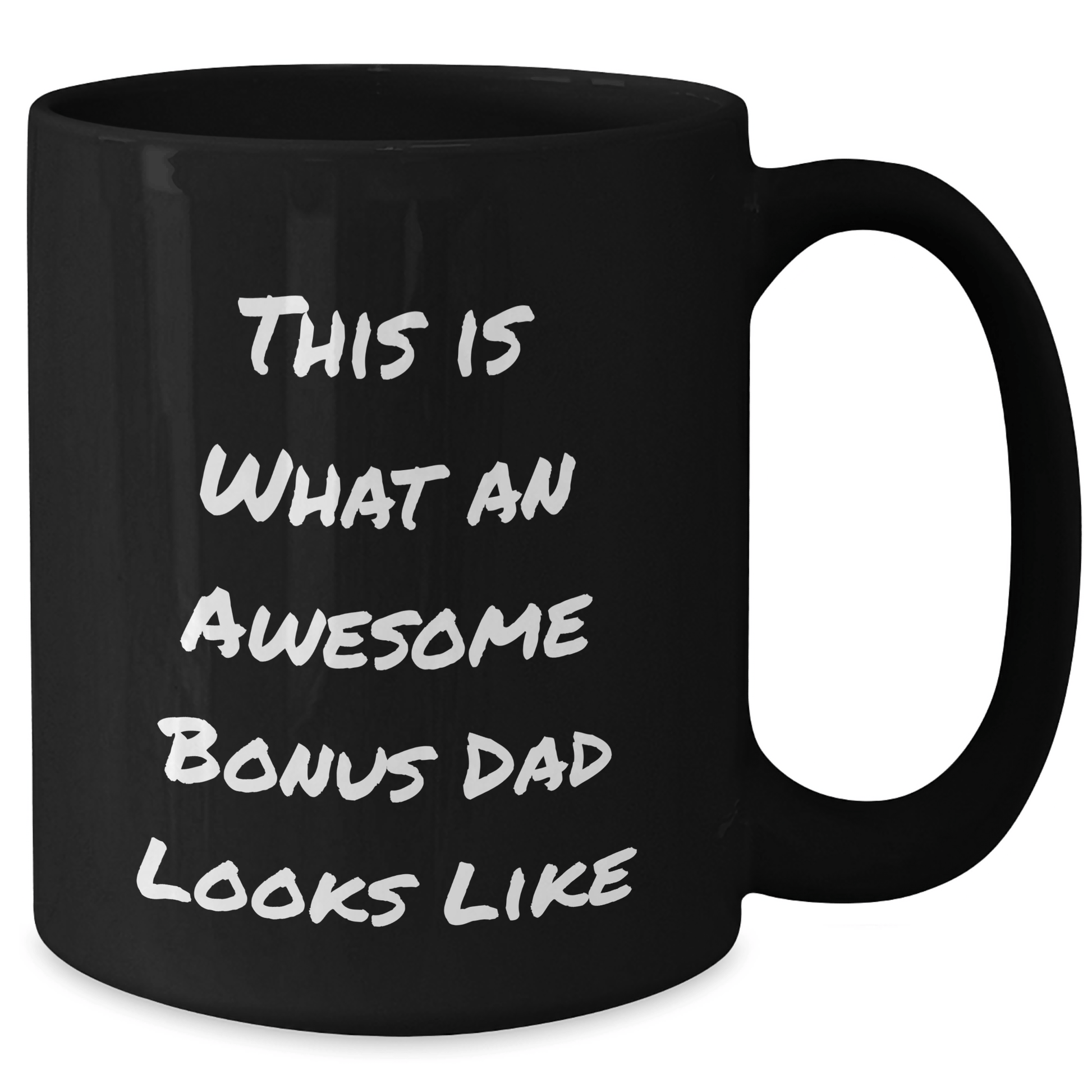Funny Bonus Dad Gifts, This Is What An Awesome Bonus Dad Looks Like, Black Coffee Mug with Quote, Father's Day Unique Gifts from Mom, Gifts for Bonus Dad - The Buy Boom