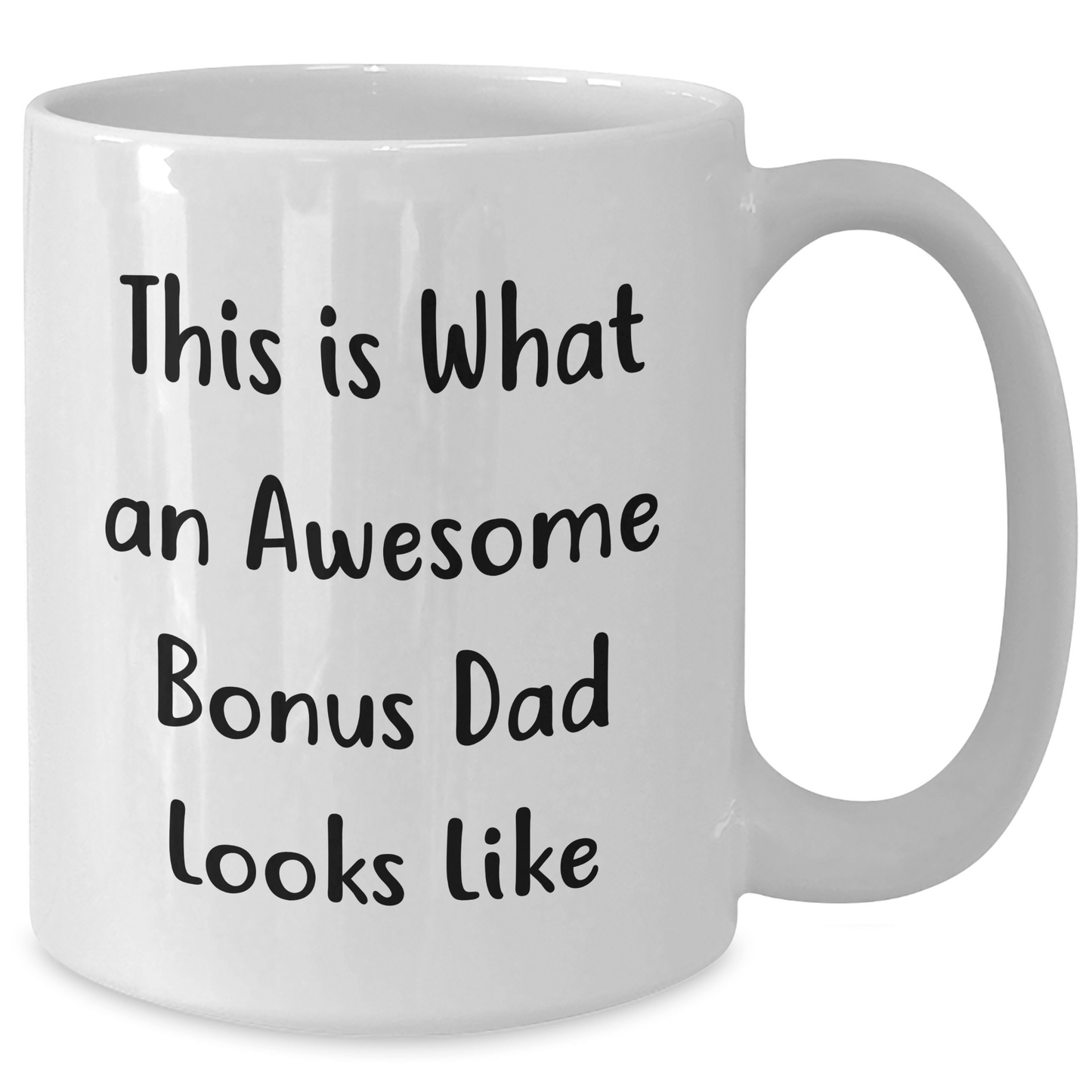 Funny Bonus Dad Gifts, White Coffee Mug for Him, 'This Is What An Awesome Bonus Dad Looks Like' - Gifts from Family, Gifts for Bonus Dad - The Buy Boom
