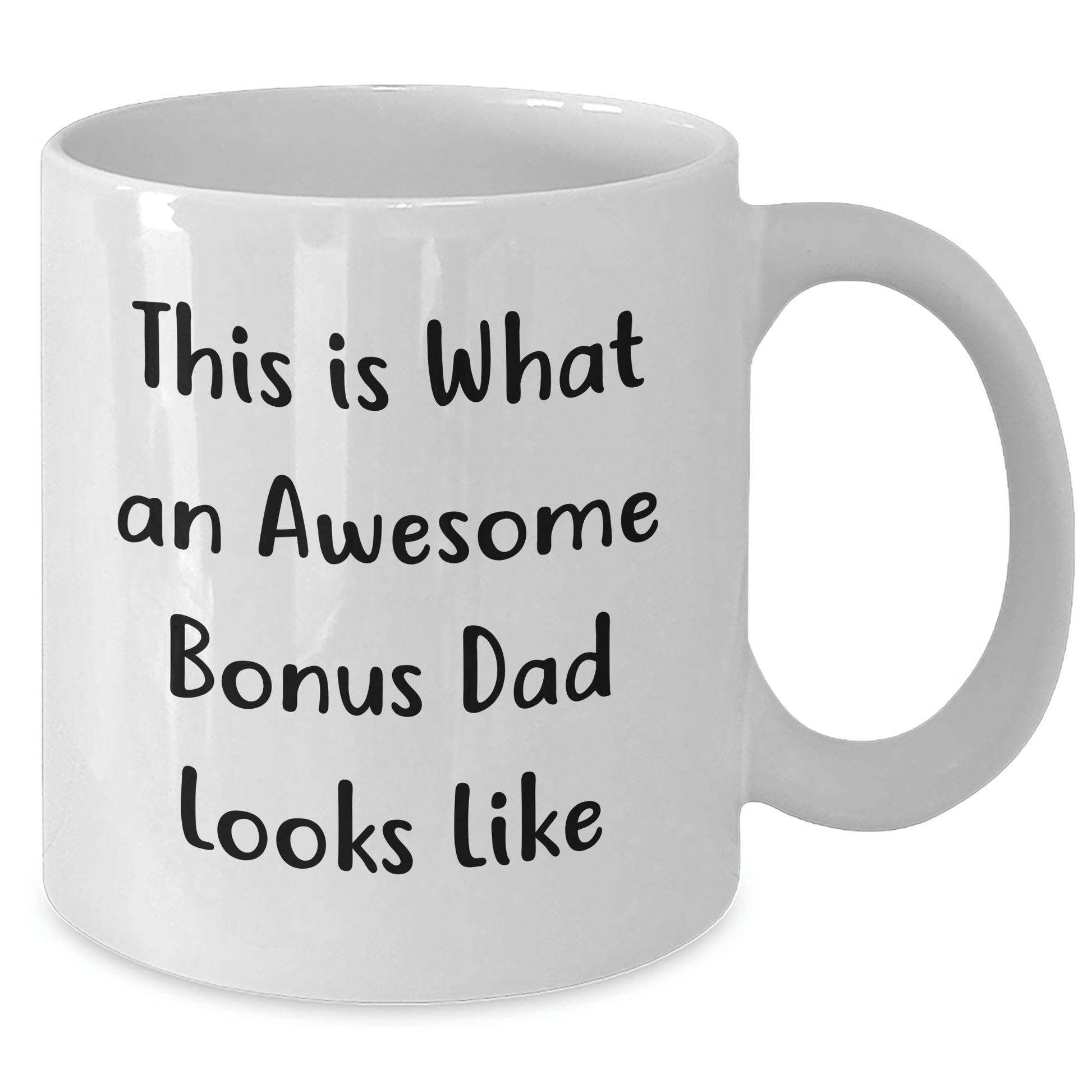 Funny Bonus Dad Gifts, White Coffee Mug for Him, 'This Is What An Awesome Bonus Dad Looks Like' - Gifts from Family, Gifts for Bonus Dad - The Buy Boom
