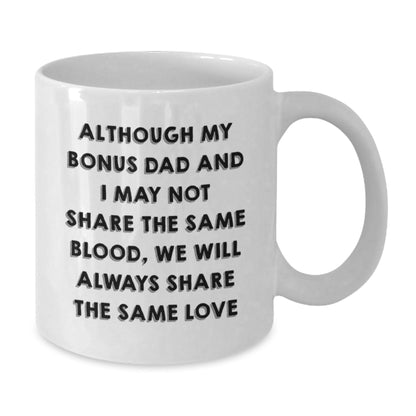 Funny Bonus Dad Gifts, White Coffee Mugs for Men, Unique Christmas Unique Gifts from Men to Bonus Dad - The Buy Boom