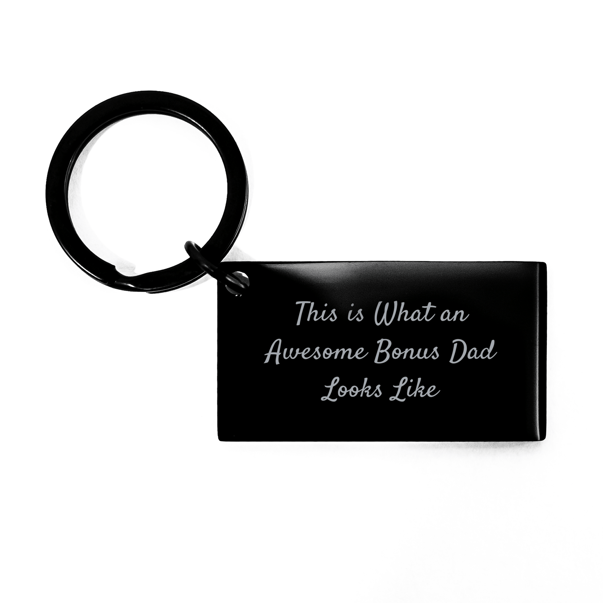 Funny Bonus Dad Keychain Gifts from Men to Bonus Dad on Father's Day - This Is What An Awesome Bonus Dad Looks Like - The Buy Boom