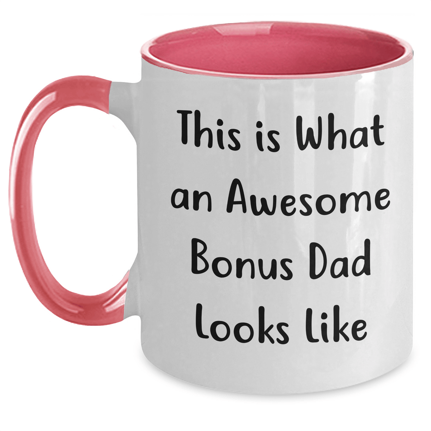 Funny Bonus Dad Two Tone Coffee Mug Gifts from Men for Awesome Bonus Dads on Father's Day - This Is What An Awesome Bonus Dad Looks Like - The Buy Boom