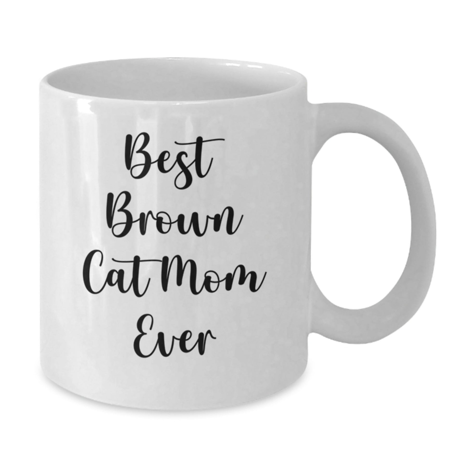 Funny Brown Cat Mom Gifts from Family for Brown Cat Lovers, White Coffee Mug for Graduation Unique Gifts - The Buy Boom