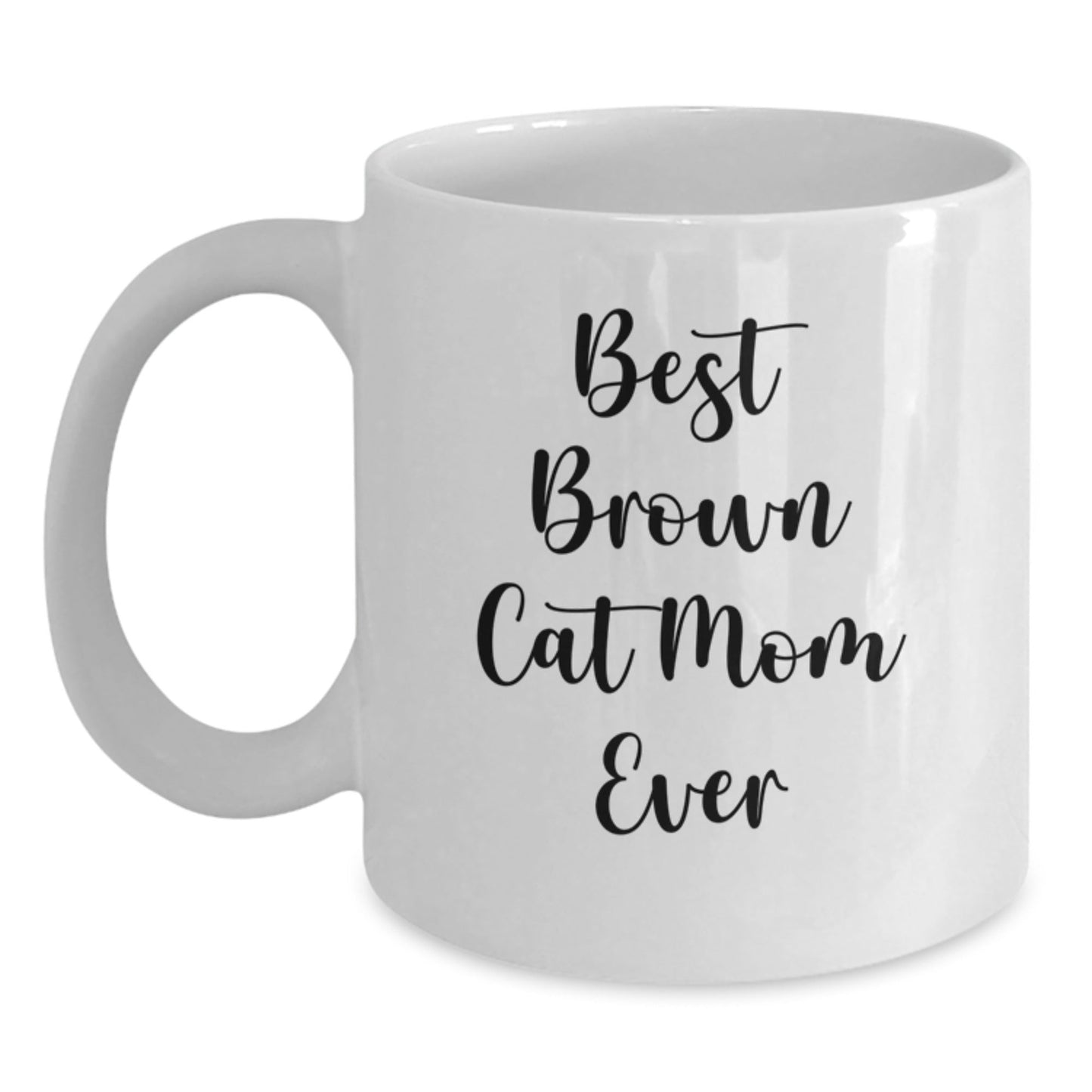 Funny Brown Cat Mom Gifts from Family for Brown Cat Lovers, White Coffee Mug for Graduation Unique Gifts - The Buy Boom