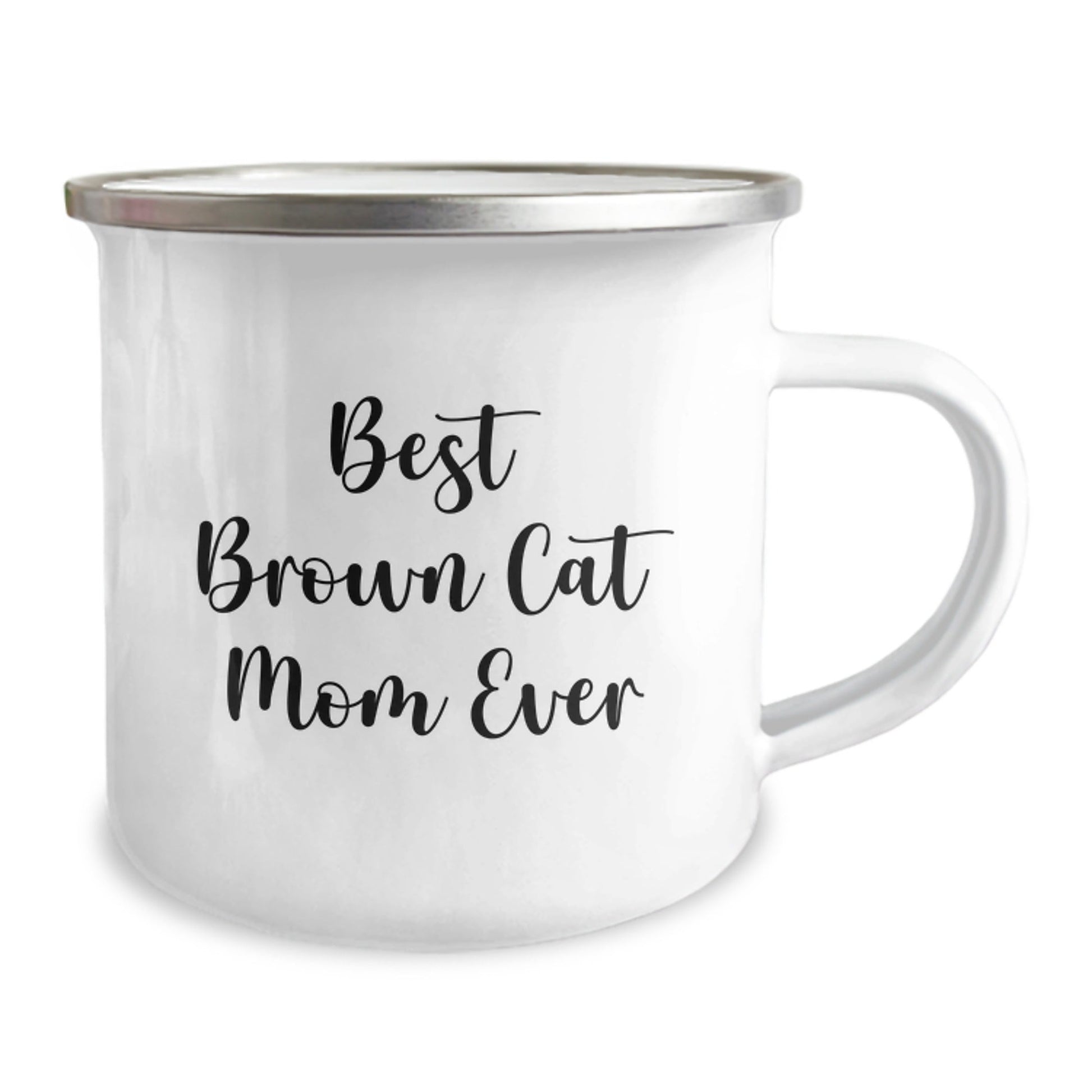 Funny Brown Cat Mom Gifts from Family to Graduating Brown Cat Lover - 'Best Brown Cat Mom Ever' Camping Mug - The Buy Boom