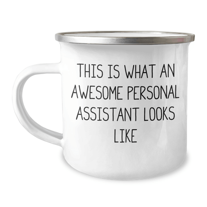 Funny Camping Mug for Personal Assistants from Friends on Father's Day, Gifts for Men - 'This Is What An Awesome Personal Assistant Looks Like' - The Buy Boom
