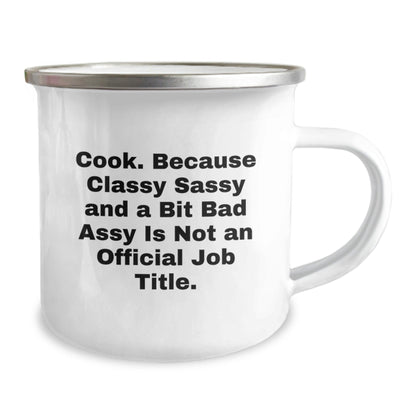 Funny Camping Mug - Gifts from Friends for the Classy Sassy Cook - Christmas Unique Gifts for Men and Women - The Buy Boom