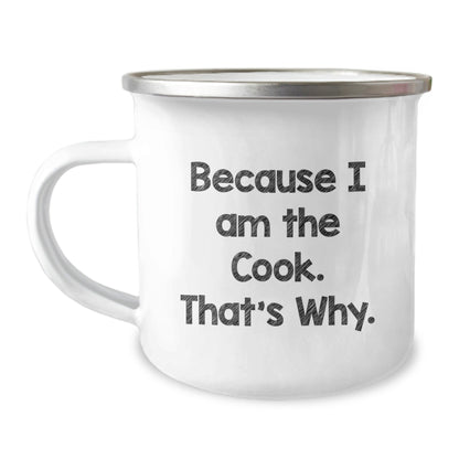 Funny Camping Mugs for Cooks, Because I Am The Cook Gifts from Friends to Family - The Buy Boom