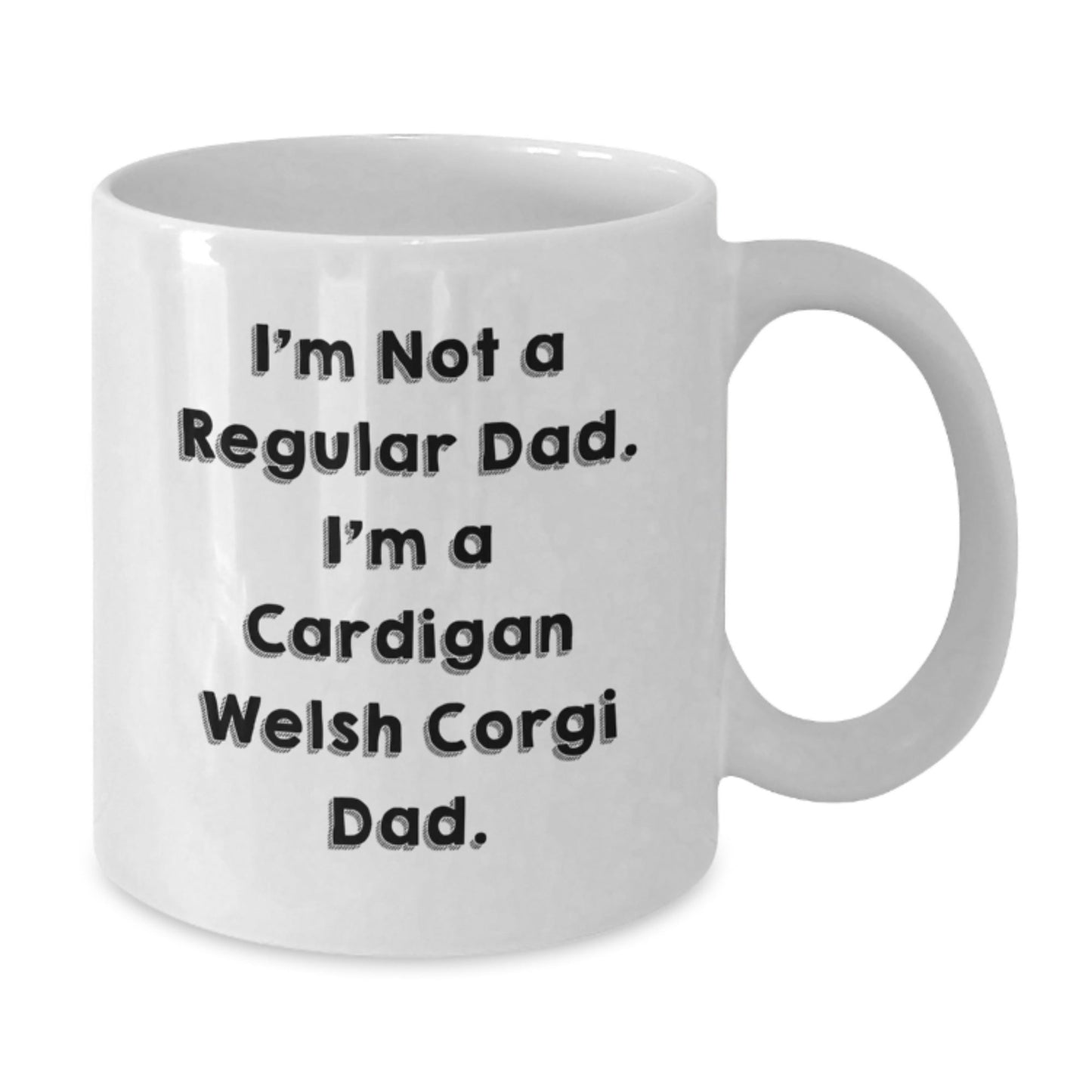Funny Cardigan Welsh Corgi Dog Dad Christmas Unique Gift for Men Friends Family White Coffee Mug - The Buy Boom
