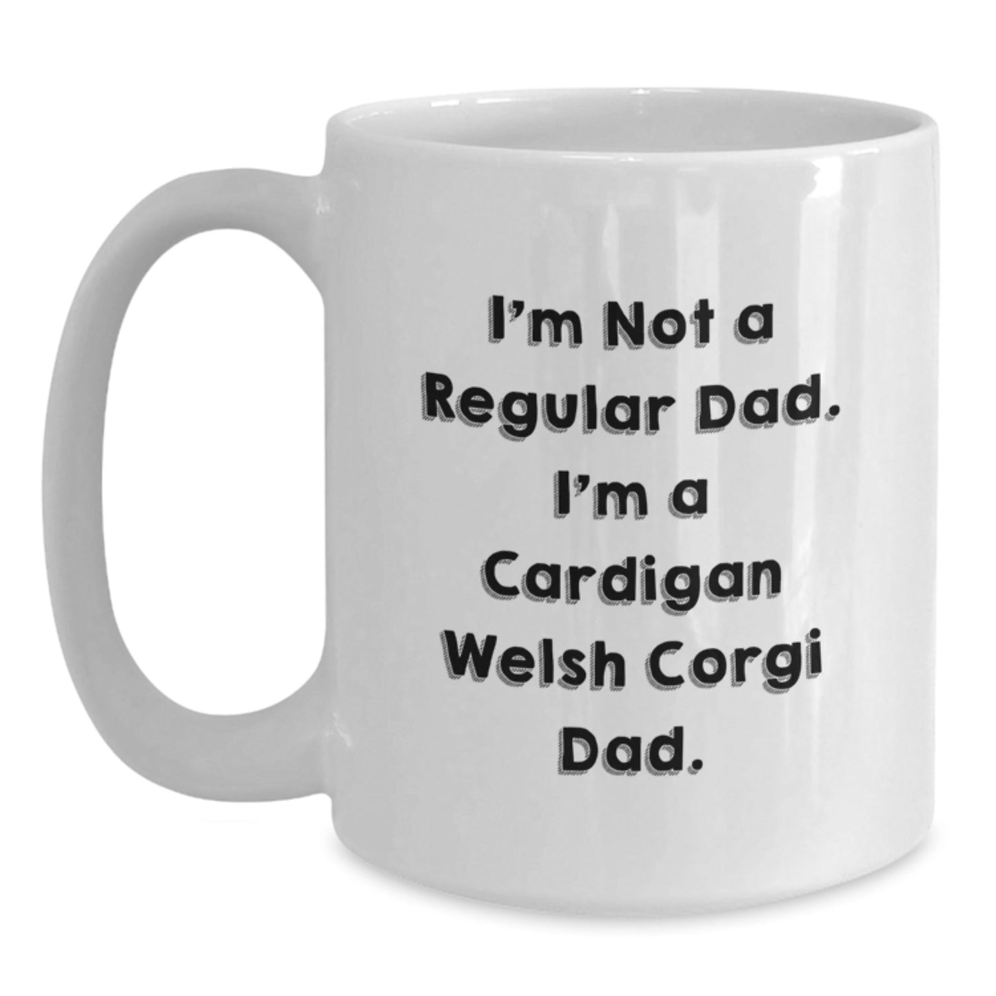 Funny Cardigan Welsh Corgi Dog Dad Christmas Unique Gift for Men Friends Family White Coffee Mug - The Buy Boom