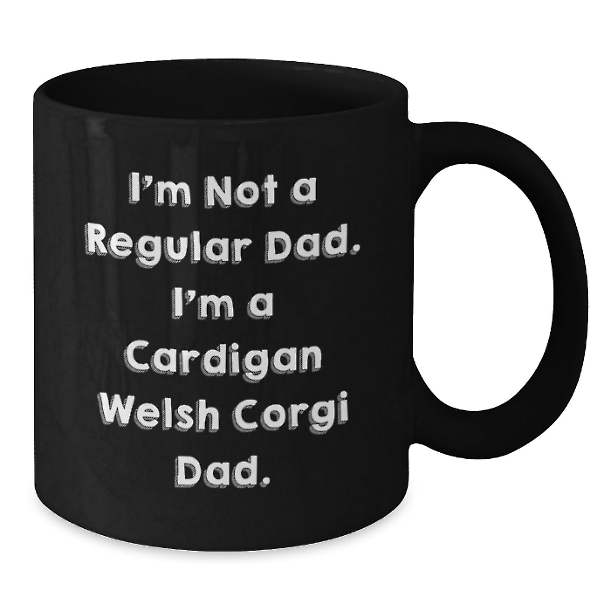Funny Cardigan Welsh Corgi Dog Dad Gifts for Men, Black Coffee Mug, Unique Christmas Memorable Presents from Family to Friends - The Buy Boom