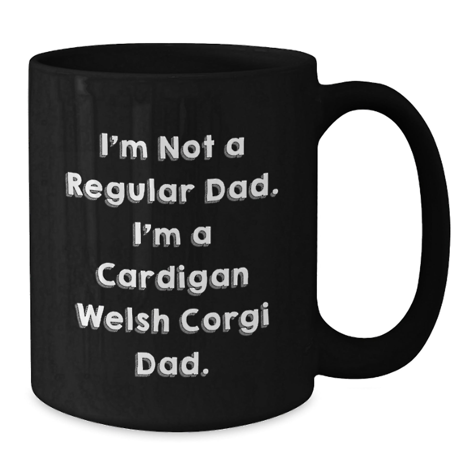 Funny Cardigan Welsh Corgi Dog Dad Gifts for Men, Black Coffee Mug, Unique Christmas Memorable Presents from Family to Friends - The Buy Boom