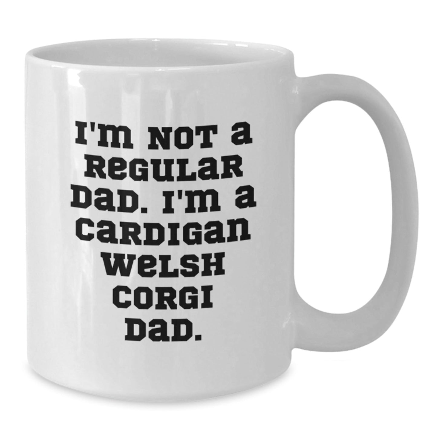 Funny Cardigan Welsh Corgi Dog Gifts, White Coffee Mug for Dad, Christmas Unique Present from Family - The Buy Boom