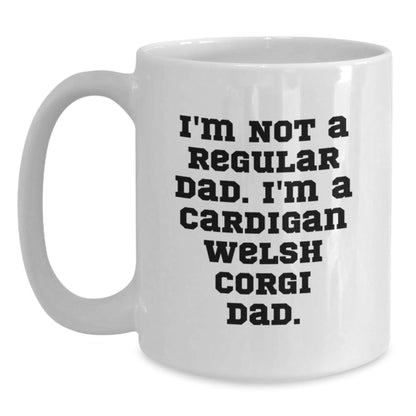 Funny Cardigan Welsh Corgi Dog Gifts, White Coffee Mug for Dad, Christmas Unique Present from Family - The Buy Boom