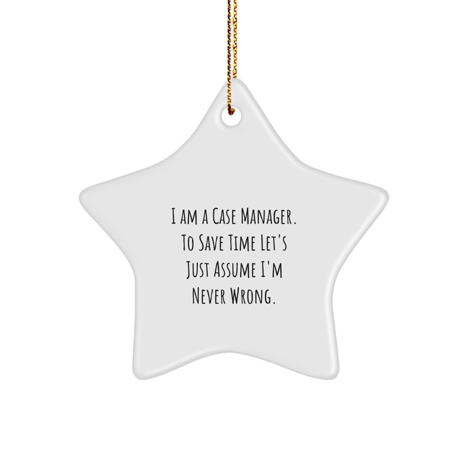 Funny Case Manager Gifts from Friends, Star Ornament for Women, I Am A Case Manager Humorous Star Decoration, Case Manager Appreciation Christmas Unique Gifts - The Buy Boom