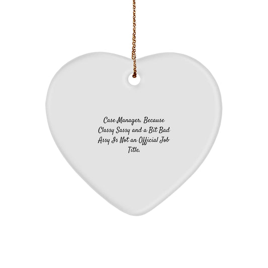 Funny Case Manager Gifts, Heart Ornament for Coworkers, Christmas Unique Gifts from Men, Case Manager Appreciation - The Buy Boom