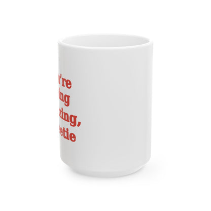 Funny Ceramic Mug for Coffee Lovers - "You're Strong, Smart, and Super Cute" - Perfect Gift for Friends & Siblings - The Buy Boom