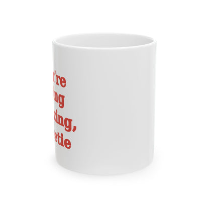 Funny Ceramic Mug for Coffee Lovers - "You're Strong, Smart, and Super Cute" - Perfect Gift for Friends & Siblings - The Buy Boom