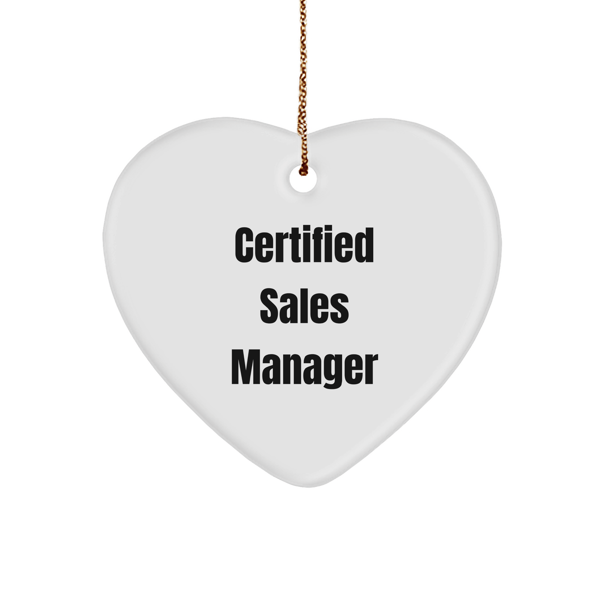 Funny Certified Sales Manager Heart Ornament Gifts for Sales Managers from Friends, Coworkers, Family - Christmas Unique Gifts - The Buy Boom