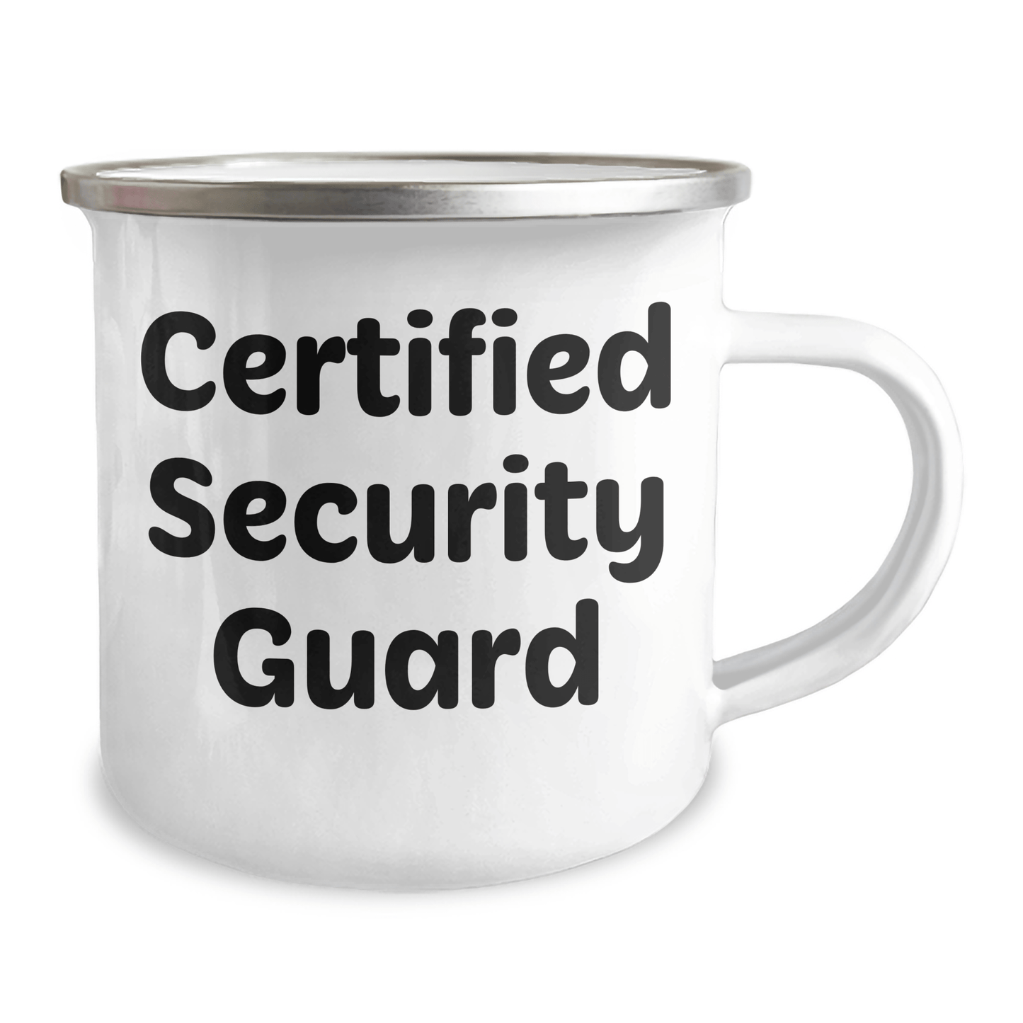 Funny Certified Security Guard Gifts for Father's Day - 12 oz Camping Mug with Permanent Printing, Gifts from Men to Security Guard - The Buy Boom