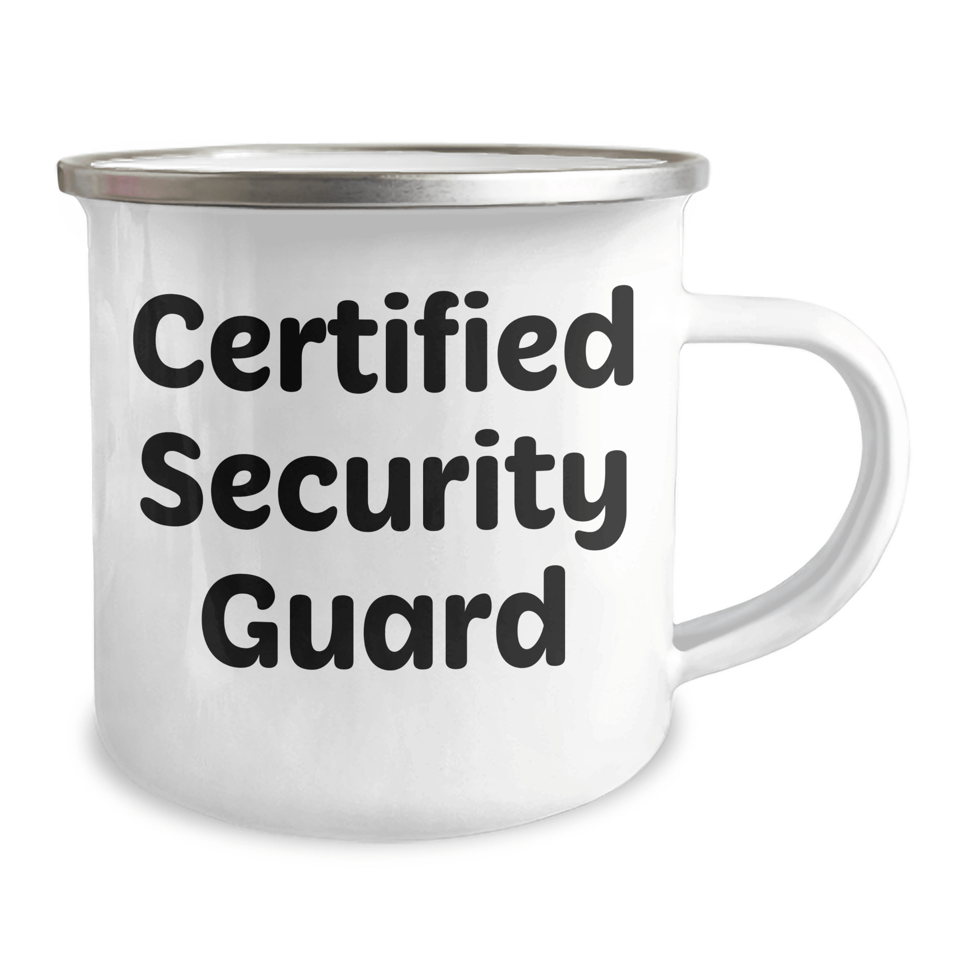 Funny Certified Security Guard Gifts for Father's Day - 12 oz Camping Mug with Permanent Printing, Gifts from Men to Security Guard - The Buy Boom