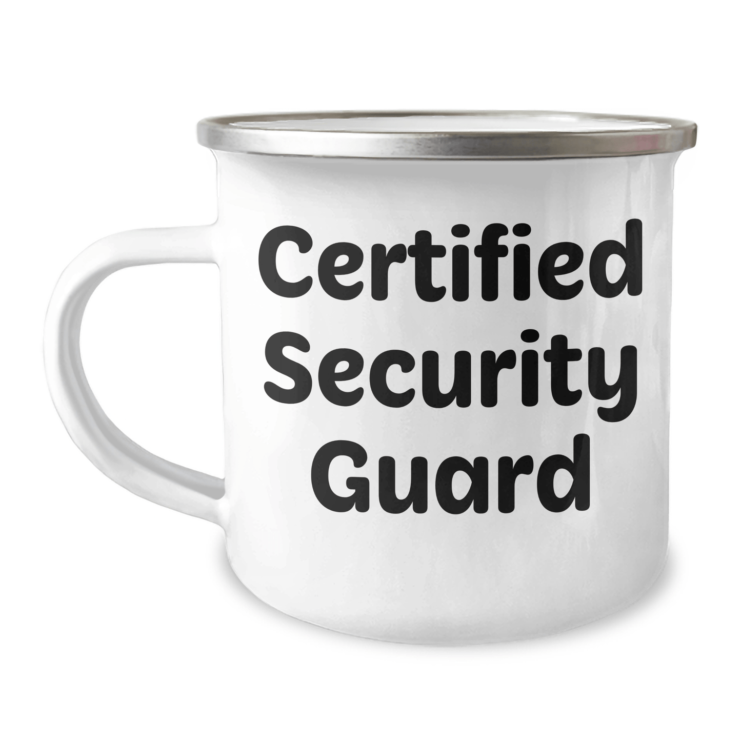 Funny Certified Security Guard Gifts for Father's Day - 12 oz Camping Mug with Permanent Printing, Gifts from Men to Security Guard - The Buy Boom