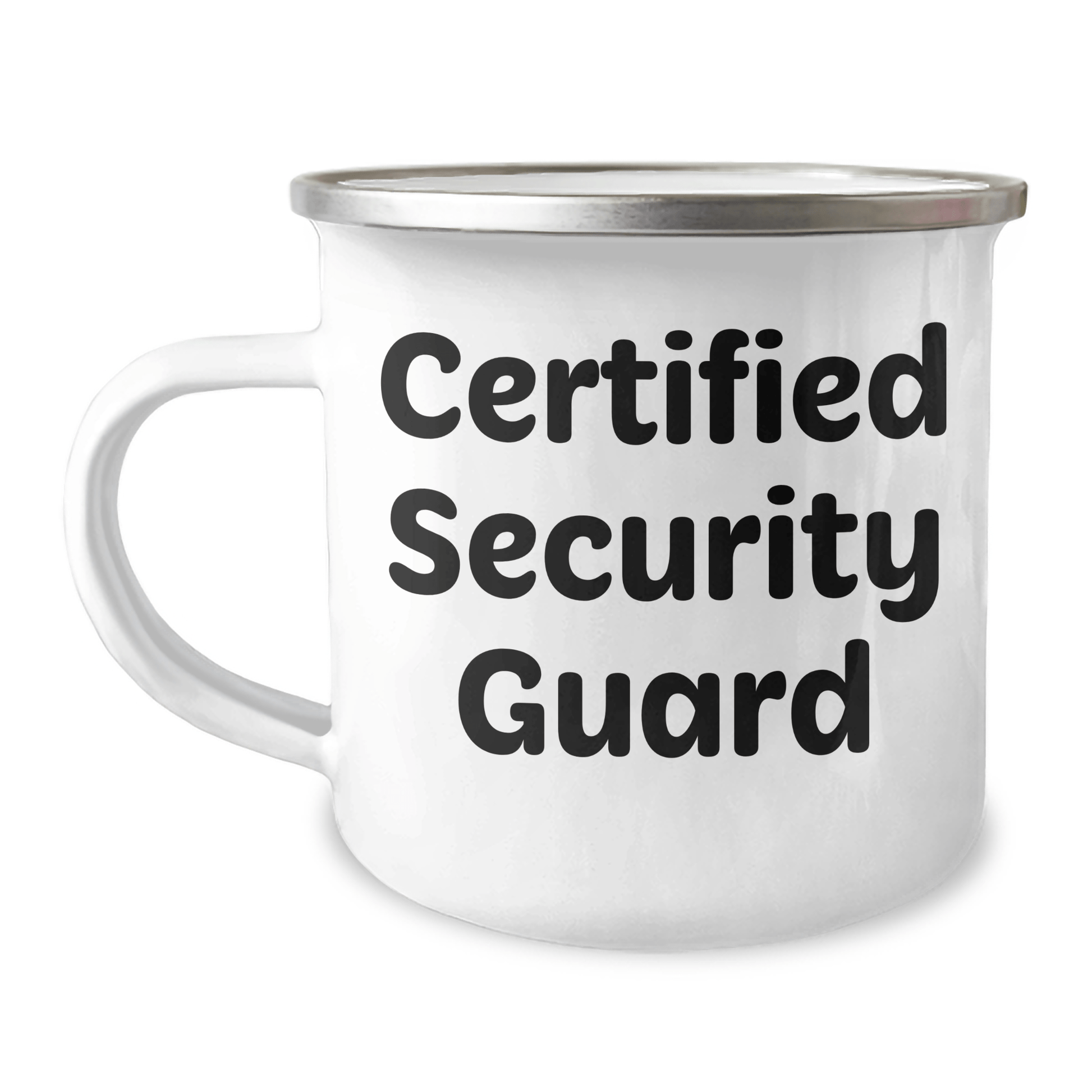 Funny Certified Security Guard Gifts for Father's Day - 12 oz Camping Mug with Permanent Printing, Gifts from Men to Security Guard - The Buy Boom