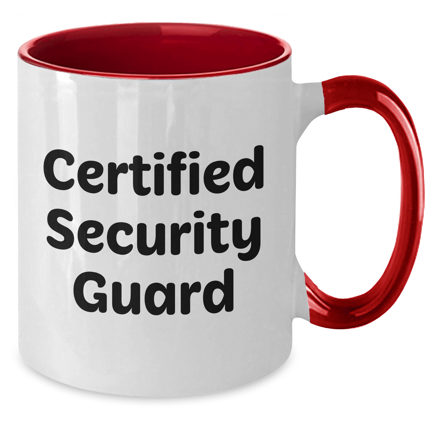 Funny Certified Security Guard Two Tone Coffee Mugs Gifts from Men to Security Guard, Father's Day Unique Gifts, Black and White, Red and White, Navy and White, Pink and White Options - The Buy Boom