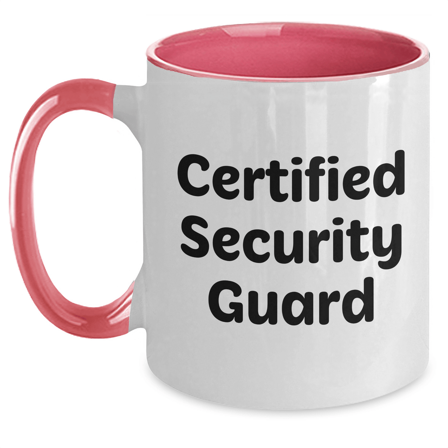 Funny Certified Security Guard Two Tone Coffee Mugs Gifts from Men to Security Guard, Father's Day Unique Gifts, Black and White, Red and White, Navy and White, Pink and White Options - The Buy Boom