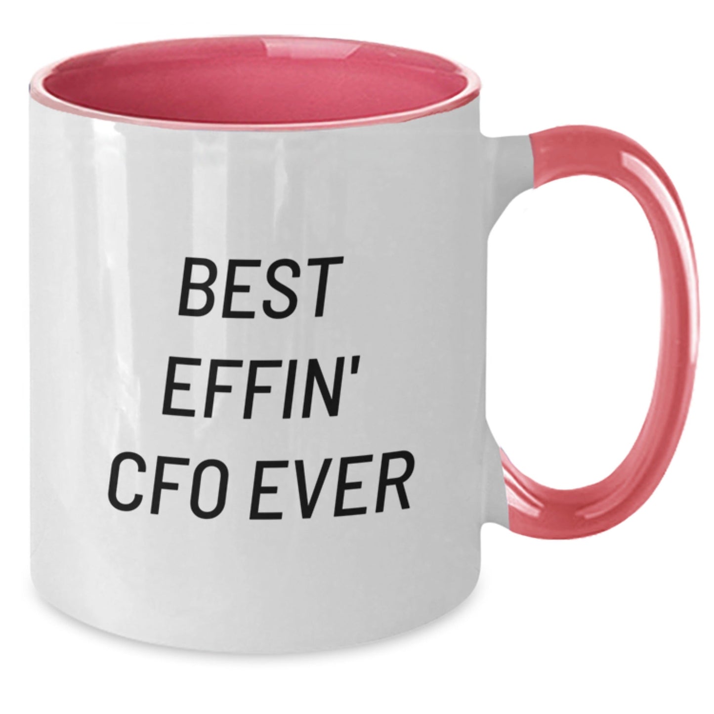 Funny CFO Christmas Unique Gifts from Friends, Unique Two Tone Coffee Mugs for CFO, 'Best Effin' CFO Ever' Quote - The Buy Boom