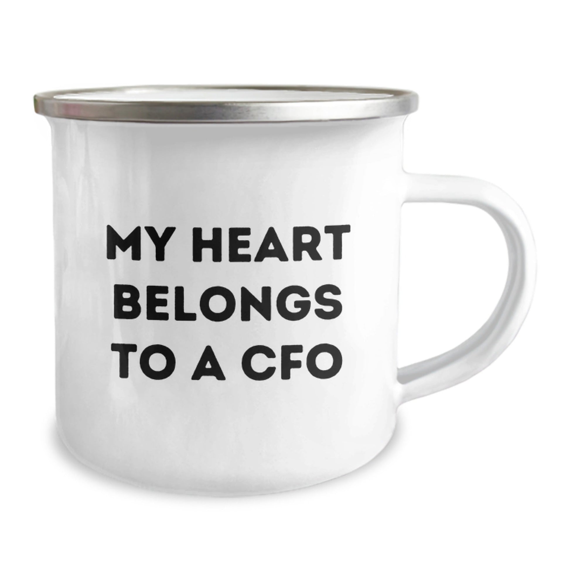 Funny CFO Gifts for Him, My Heart Belongs To A CFO Camping Mug for Birthday Unique Gifts from Friends - The Buy Boom