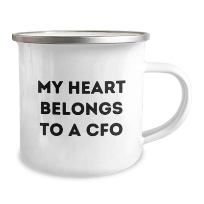 Funny CFO Gifts for Him, My Heart Belongs To A CFO Camping Mug for Birthday Unique Gifts from Friends - The Buy Boom