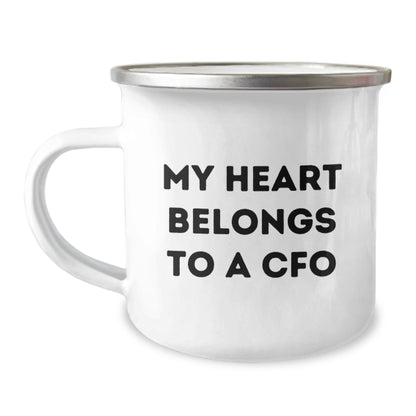 Funny CFO Gifts for Him, My Heart Belongs To A CFO Camping Mug for Birthday Unique Gifts from Friends - The Buy Boom