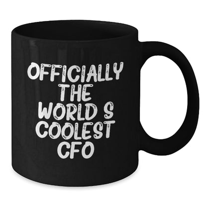 Funny CFO Gifts from Friends for Men - Officially The World's Coolest Cfo Black Coffee Mug, Perfect for Christmas Unique Gifts - The Buy Boom
