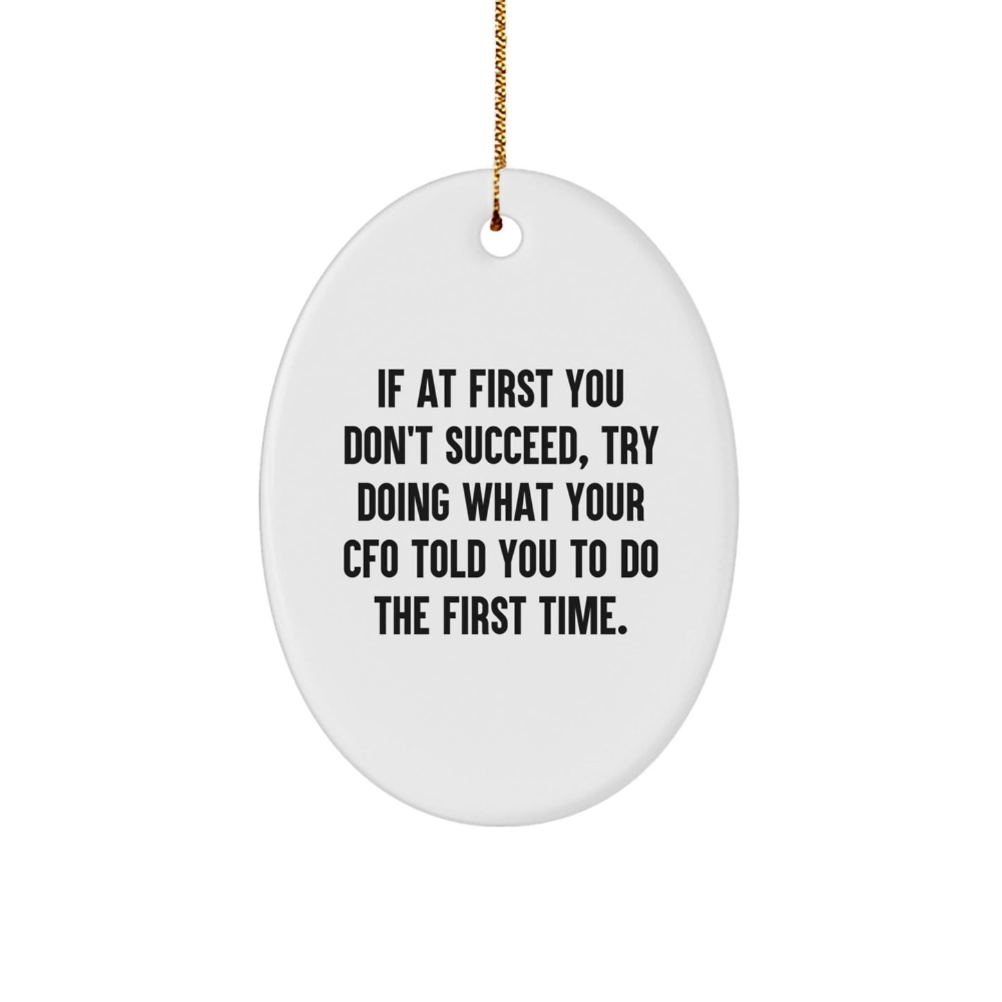 Funny CFO Gifts, Oval Ornament for CFO, Christmas Unique Gifts from Friends to CFO, Inspirational CFO Decoration - The Buy Boom