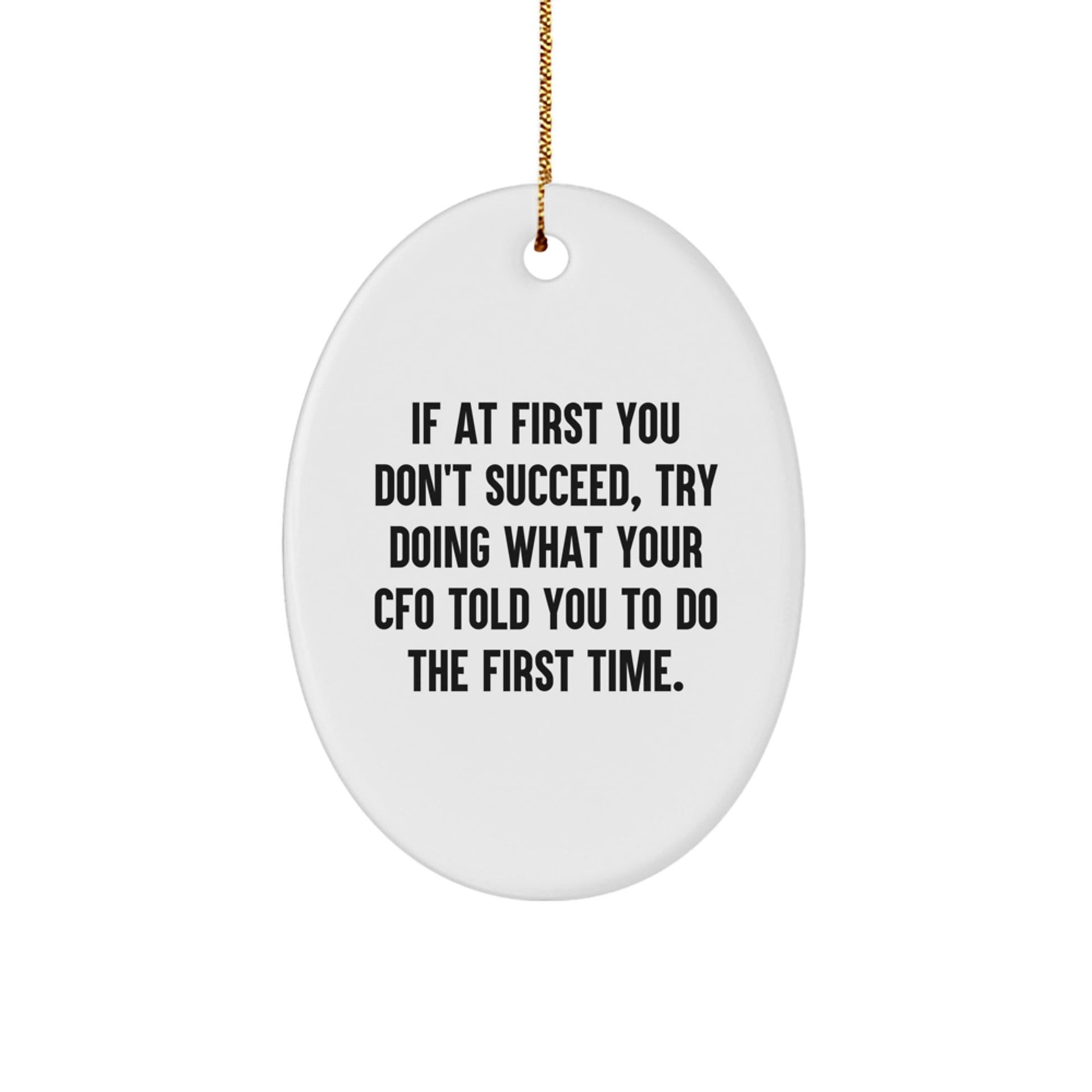 Funny CFO Gifts, Oval Ornament for CFO, Christmas Unique Gifts from Friends to CFO, Inspirational CFO Decoration - The Buy Boom
