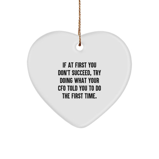 Funny CFO Heart Ornament Gifts from Men to Women, Friends, Coworkers, Family for Christmas Unique Gifts - The Buy Boom