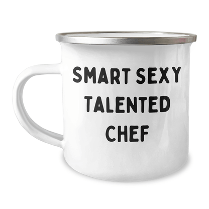 Funny Chef Gift - Smart Sexy Talented Quote Camping Mug - The Buy Boom