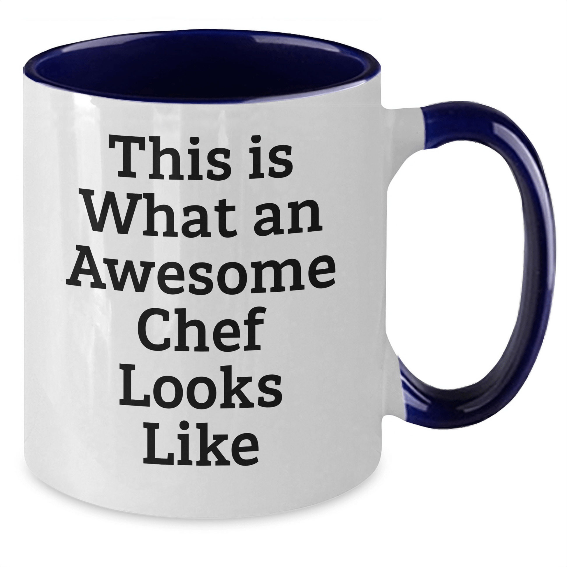 Funny Chef Gifts for Men - Two Tone Coffee Mug with Quote 'This Is What An Awesome Chef Looks Like' Gifts from Friends, Family, or Coworkers for Father's Day - The Buy Boom