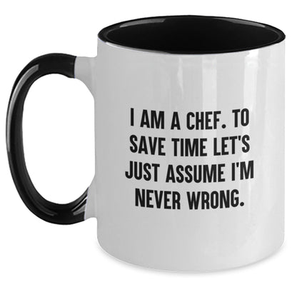 Funny Chef Gifts from Friends - I Am A Chef Two Tone Coffee Mug for Men Women Family Christmas Unique Presents - The Buy Boom
