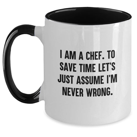 Funny Chef Gifts from Friends - I Am A Chef Two Tone Coffee Mug for Men Women Family Christmas Unique Presents - The Buy Boom