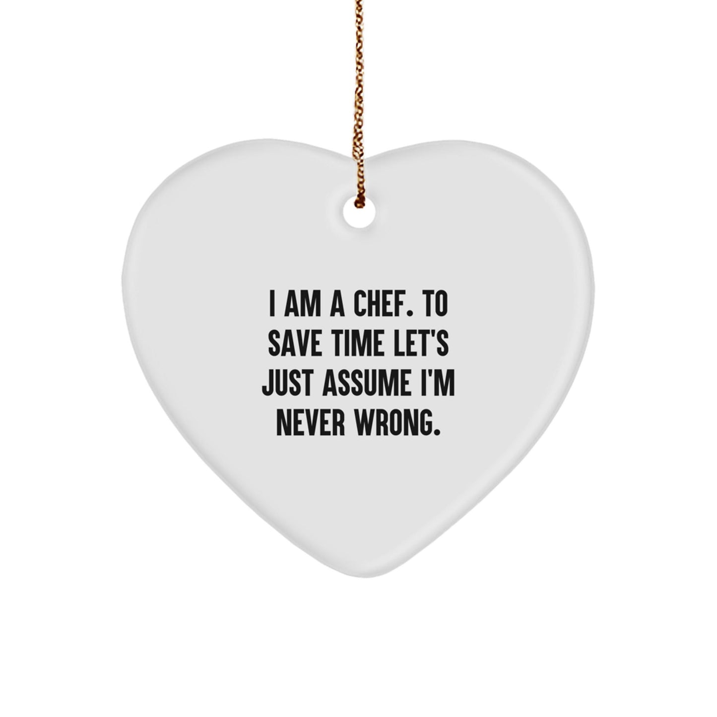Funny Chef Heart Ornament Gifts from Family to Friends - Heartfelt Christmas Unique Gifts for Chef Men Women Coworkers - The Buy Boom